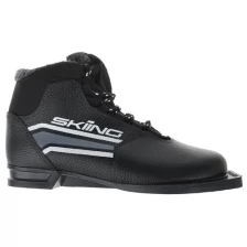 Ботинки лыжные ТRЕК Skiing NN75 НК, цвет чёрный, лого серый, размер 38